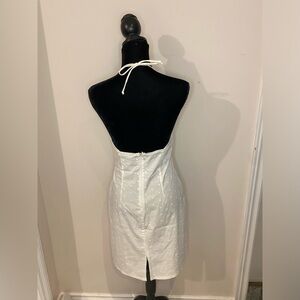 White halter summer dress